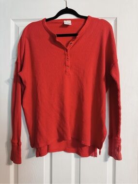 Aerie Offline Oversized Waffle Knit Long Sleeve Henly